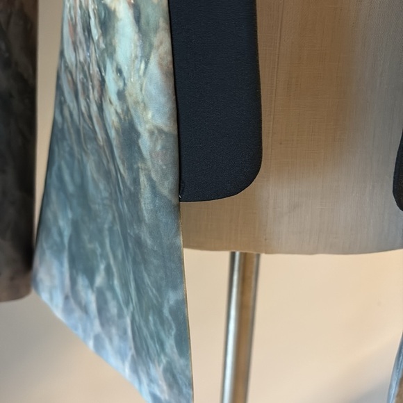 Elegant Multicolor Women's tuxedo like blazer Jacket hook and eye front close S - Picture 4 of 17